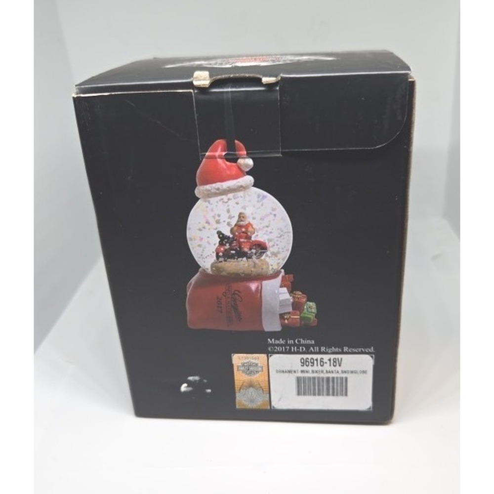 Harley-Davidson Mini‎ Biker Santa Snowglobe Ornament (96916-18V)